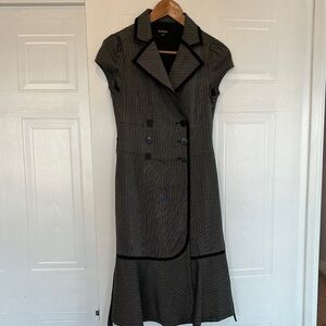 Gray Double-Breasted Dress